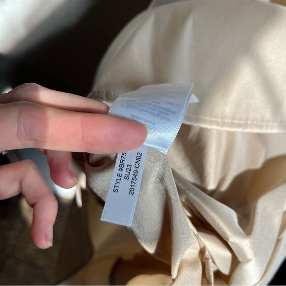 J. Crew Collection bow-front cutout midi dress in stretch taffeta Khaki Tan - Picture 14 of 14